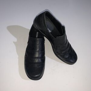 Romika Shoes Womens EU 38 Black Leather Zip Slip On Comfort Casual Walking